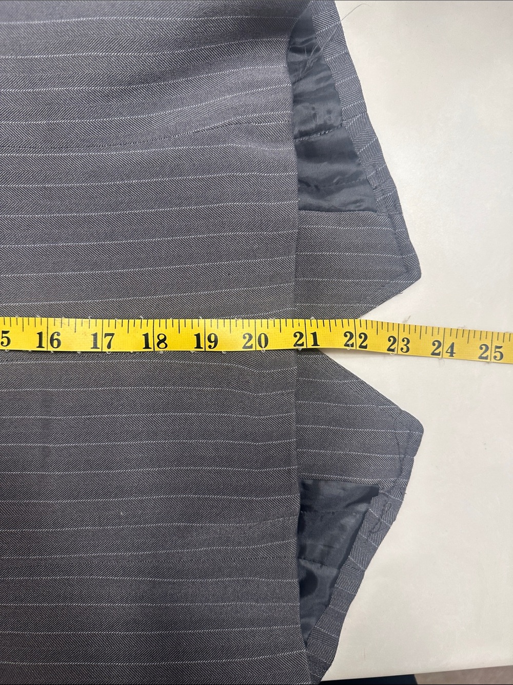 Women’s Gray Pinstripe Sleeveless Blazer Vest - Picture 8 of 8